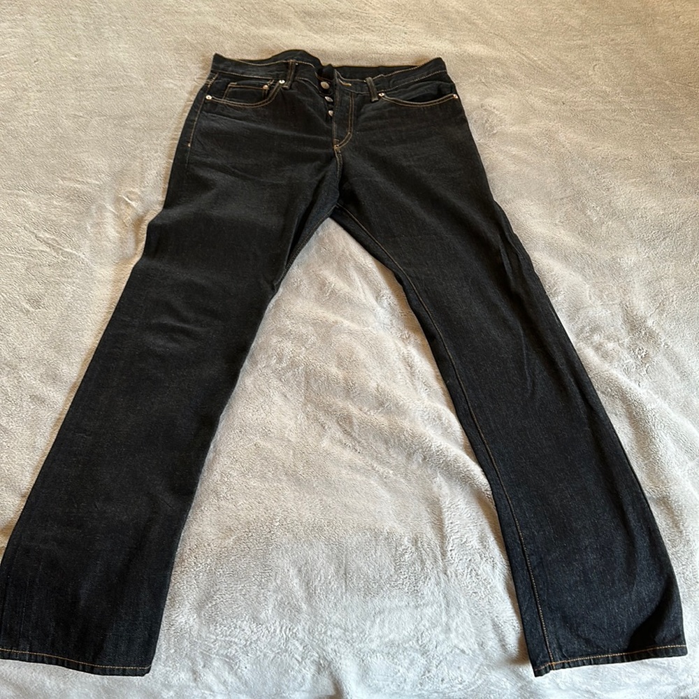 Mens H&M Dark Blue Denim Jeans Size 34/34.